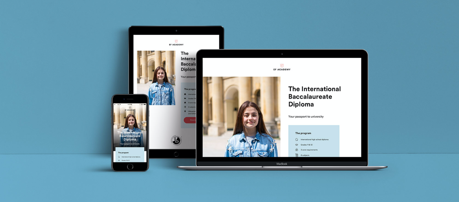 EF Academy landing pages